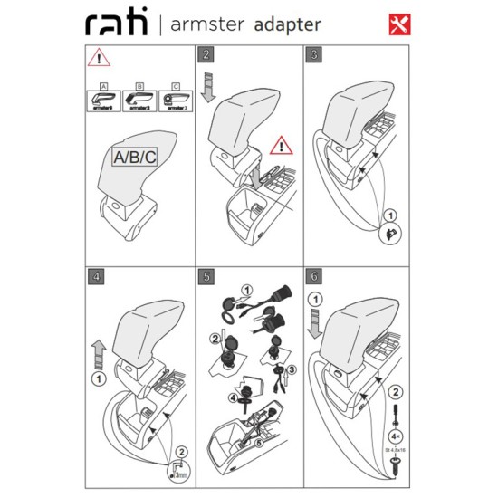 Βάση Τεμπέλη Ειδική Για Ford Focus III 11-14 (+Usb+Aux Extension Cable) Armster Rati 1 Τεμάχιο