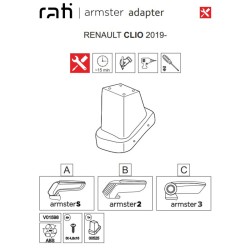 Βάση Τεμπέλη Ειδική Για Renault Clio 2019+ Armster Rati 1 Τεμάχιο Βάση Τεμπέλη Ειδική Για Renault Clio 2019+ Armster Rati 1 Τεμάχιο