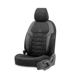 Καλύμματα Αυτοκινήτου Otom Pulse Design Universal Δερματίνη / Rachel Σετ Εμπρός / Πίσω 11 Τεμαχίων Μαύρο PLS-2901