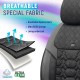 Καλύμματα Αυτοκινήτου Otom Pulse Design Universal Δερματίνη / Rachel Σετ Εμπρός / Πίσω 11 Τεμαχίων Μαύρο PLS-2901