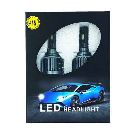 Λάμπες Led H15 9-36volt 75watt 15000lm 6000k 2 Τεμάχια