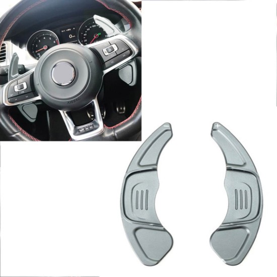 Paddles Shift Αλουμινίου Για VW Golf VII (7) 13-17 / VW Tiguan 17+ Ασημί 2 Τεμάχια