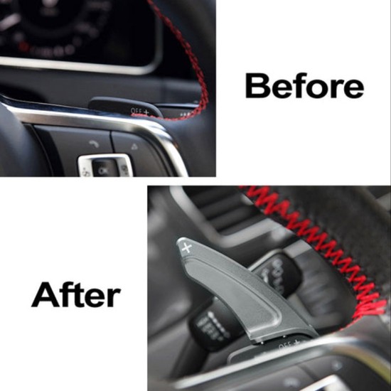 Paddles Shift Αλουμινίου Για VW Golf VII (7) 13-17 / VW Tiguan 17+ Ασημί 2 Τεμάχια