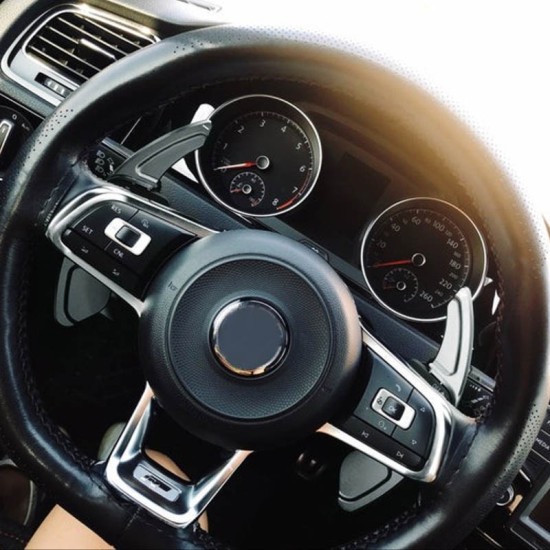 Paddles Shift Αλουμινίου Για VW Golf VII (7) 13-17 / VW Tiguan 17+ Ασημί 2 Τεμάχια