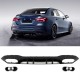 Diffuser Πίσω Προφυλακτήρα Για Mercedes-Benz A-Class W177 19+ Sedan Amg Look Με Μπούκες Χρωμίου