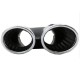 Diffuser Πίσω Προφυλακτήρα Για Mercedes-Benz A-Class W177 19+ Sedan Amg Look Με Μπούκες Χρωμίου
