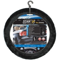 Κάλυμμα Tιμονιού Χνουδωτό Μαύρο Medium 37-39CM 2505091 Κάλυμμα Tιμονιού Χνουδωτό Μαύρο Medium 37-39CM 2505091