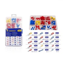 Ακροδέκτες Καλωδίων Με Μόνωση Σετ 120 Τεμάχια Ακροδέκτες Καλωδίων Με Μόνωση Σετ 120 Τεμάχια