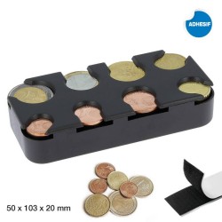 Κερματοθήκη Αυτοκινήτου Car+ Μαύρη 50x103x20mm EURO200 Κερματοθήκη Αυτοκινήτου Car+ Μαύρη 50x103x20mm EURO200