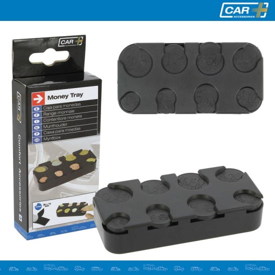 Κερματοθήκη Αυτοκινήτου Car+ Μαύρη 50x103x20mm EURO200