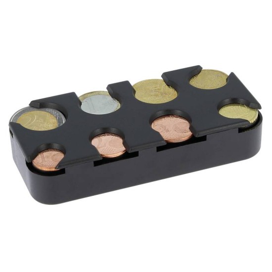 Κερματοθήκη Αυτοκινήτου Car+ Μαύρη 50x103x20mm EURO200
