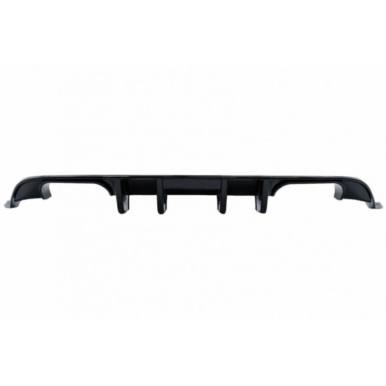 Diffuser Πίσω Προφυλακτήρα Για VW Golf VII (7.5) 17-20 Facelift R-Look Μαύρο Γυαλιστερό