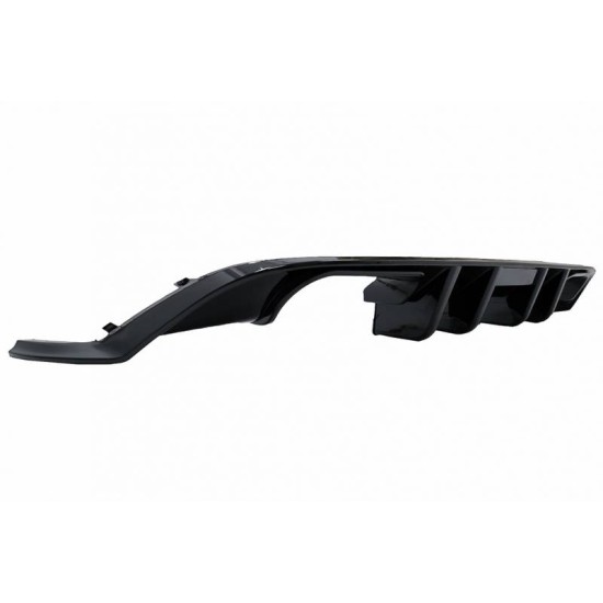Diffuser Πίσω Προφυλακτήρα Για VW Golf VII (7.5) 17-20 Facelift R-Look Μαύρο Γυαλιστερό
