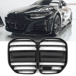 Καρδιές Μάσκας Για Bmw 4 G22 / G23 2020+ M4 Look Με Διπλή Γρίλια Μαύρο Γυαλιστερό 2 Τεμάχια Καρδιές Μάσκας Για Bmw 4 G22 / G23 2020+ M4 Look Με Διπλή Γρίλια Μαύρο Γυαλιστερό 2 Τεμάχια