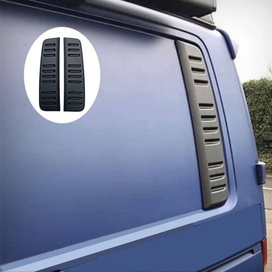 Καπάκια Πισινών Παραθύρων Για VW Transporter T5 2010-2015 / T6 2015-2019 Μαύρα 2 Τεμάχια