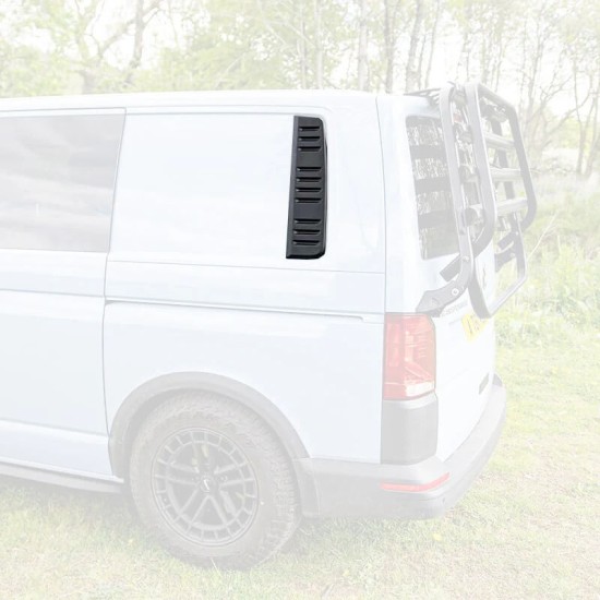 Καπάκια Πισινών Παραθύρων Για VW Transporter T5 2010-2015 / T6 2015-2019 Μαύρα 2 Τεμάχια