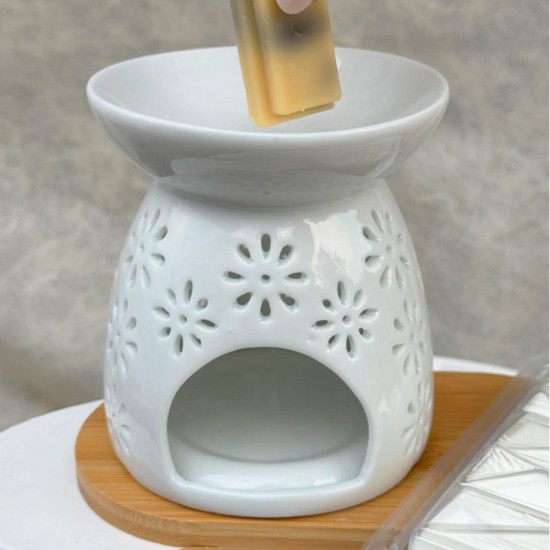 Κεραμικός Αρωματιστής Daisy 9.8 x 10.8 x 10cm Λευκό Themagio 77002