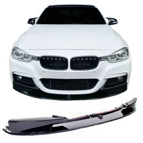 Μπροστινό Spoiler Για Bmw 3 F30/F31 11-19 M-Packet Γυαλιστερό Μαύρο M-Performance Look 1 Τεμάχιο