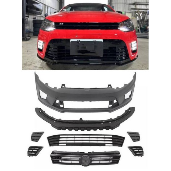 Μπροστινός Προφυλακτήρας Για VW Polo 6R (2009-2017) WRC Look Με Μάσκα