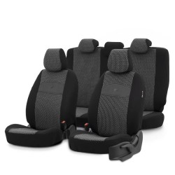 Καλύμματα Αυτοκινήτου Otom Smart Design Universal Ύφασμα / Δερματίνη Σετ Εμπρός / Πίσω 11 Τεμαχίων Μαύρο SLΤSΜΤ101-ΝΖ