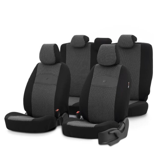 Καλύμματα Αυτοκινήτου Otom Smart Design Universal Ύφασμα / Δερματίνη Σετ Εμπρός / Πίσω 11 Τεμαχίων Μαύρο SLΤSΜΤ101-ΝΖ