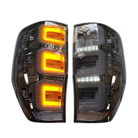 Πισινά Φανάρια Set Για Ford Ranger T6 T7 T8 12-20 Led Bar Dynamic Black Full Led
