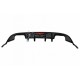 Diffuser Πίσω Προφυλακτήρα Για VW Golf VII (7.5) 17-20 Facelift R-Look Μαύρο Γυαλιστερό Με Led Στοπάκι
