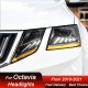 Μπροστινά Φανάρια Set Για Skoda Octavia mk3 2017-2022 DRL Μαύρα Carner