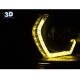 Μπροστινά Φανάρια Set Για Bmw 3 F30 / F31 11-15 3D Κίτρινο Angel Eyes Μαύρα H7/H7 Με Μοτέρ Sonar