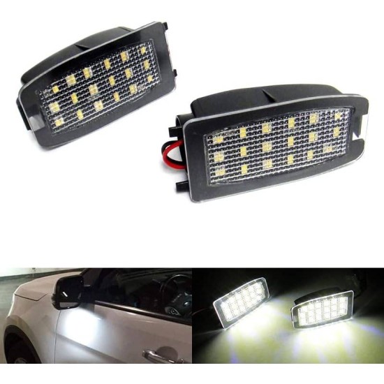 Φως Καθρέπτη Για  Land Rover Discovery , Range Rover, Freelander, Volvo S60, V70, XC70 SMD Led 6000K Λευκά 2 Τεμάχια