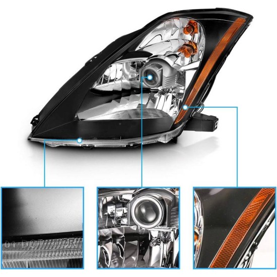 Μπροστινά Φανάρια Set Για Nissan 350Z 03-05 Projector Μαύρα H7/H1 Manual Μπροστινά Φανάρια Set Για Nissan 350Z 03-05 Projector Μαύρα H7/H1 Manual