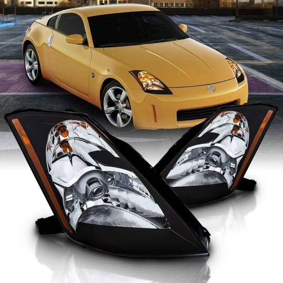 Μπροστινά Φανάρια Set Για Nissan 350Z 03-05 Projector Μαύρα H7/H1 Manual Μπροστινά Φανάρια Set Για Nissan 350Z 03-05 Projector Μαύρα H7/H1 Manual