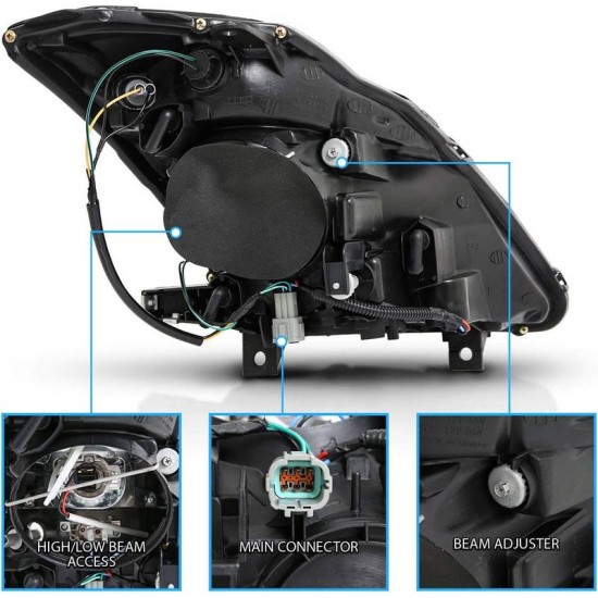 Μπροστινά Φανάρια Set Για Nissan 350Z 03-05 Projector Μαύρα H7/H1 Manual Μπροστινά Φανάρια Set Για Nissan 350Z 03-05 Projector Μαύρα H7/H1 Manual