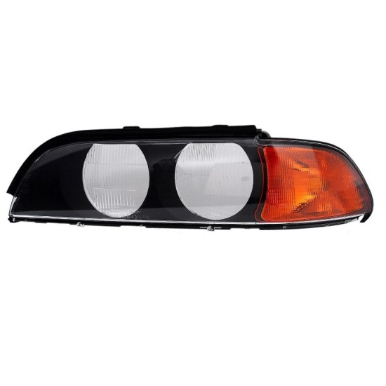 Κρύσταλλο Φαναριού Αριστερό Για Bmw 5 E39 1995-2000 Με Πορτοκαλί Φλας 1 Τεμάχιο