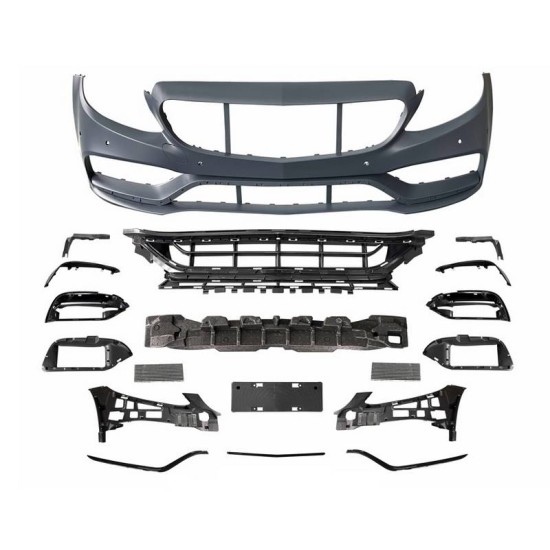 Μπροστινός Προφυλακτήρας Για Mercedes-Benz C-Class W205 S205 A205 C205 Limousine T-Model Coupe Cabriolet 14-21 Amg C63s Facelift Look