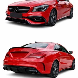 Body kit Για Mercedes-Benz CLA C117 W117 (2013-2018) Facelift Amg CLA45 Look Black Edition Με Μάσκα & Μπούκες Μαύρες