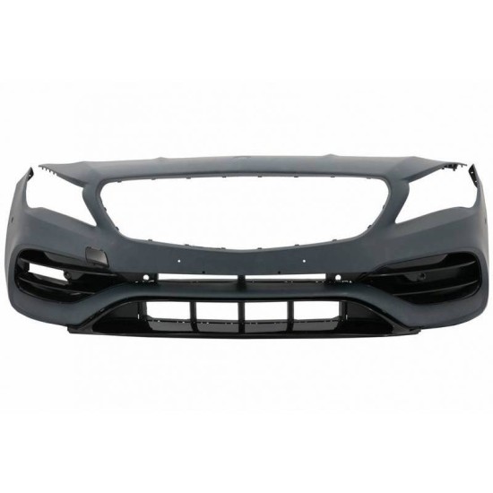 Body kit Για Mercedes-Benz CLA C117 W117 (2013-2018) Facelift Amg CLA45 Look Black Edition Με Μάσκα & Μπούκες Μαύρες