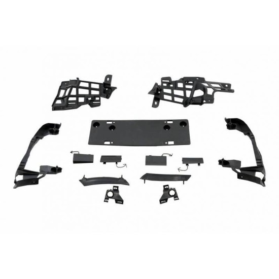 Body kit Για Mercedes-Benz CLA C117 W117 (2013-2018) Facelift Amg CLA45 Look Black Edition Με Μάσκα & Μπούκες Μαύρες