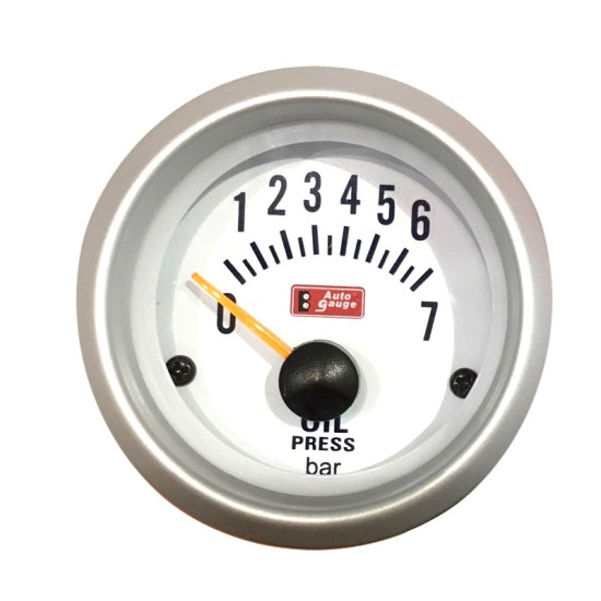 Όργανο Πίεσης Λαδιού Auto Gauge Λευκό 52mm 15912