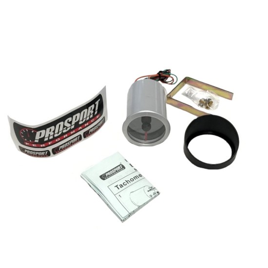 Στροφόμετρο R.P.M. Prosport Diamond Mirror Look Φιμέ 52mm 90 Μοίρες Με 7 Χρώματα