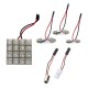 Led Πλαφονιέρας 16 Led 12volt Με 5 Αντάπτορες Λευκό 1 Τεμάχιο