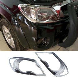Μασκάκια Μπροστινών Φαναριών Χρωμίου Για Toyota Hilux 05-12 2 Τεμάχια