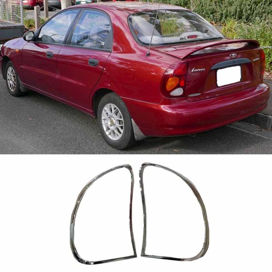 Μασκάκια Πισινών Φαναριών Χρωμίου Για Daewoo Lanos Sedan 02-08 2 Τεμάχια