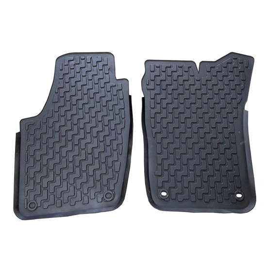 Πατάκια Σκαφάκια 3D Από Λάστιχο Για Skoda Fabia 2002- / 2007-2014 "Star Diamond" 4 Τεμάχια Μαύρα