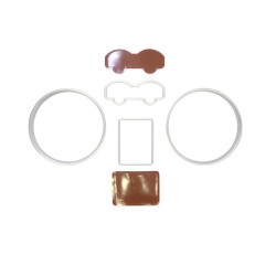 Δαχτυλίδια Καντράν Για VW Golf IV (4) 98-04, Bora 98-05 Ασημί Ματ