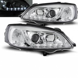 Μπροστινά Φανάρια Set Για Opel Astra G 98-04 DRL Χρωμίου H1/H1 JunYan Μπροστινά Φανάρια Set Για Opel Astra G 98-04 DRL Χρωμίου H1/H1 JunYan
