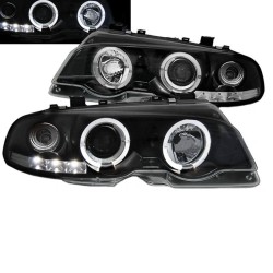 Μπροστινά Φανάρια Set Για Bmw 3 E46 Coupe / Cabrio 99-03 Angel Eyes & Led Μαύρα H1/H1 Manual Sonar Μπροστινά Φανάρια Set Για Bmw 3 E46 Coupe / Cabrio 99-03 Angel Eyes & Led Μαύρα H1/H1 Manual Sonar