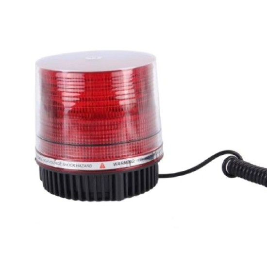 Φάρος Ασφαλείας Αυτοκινήτου Μαγνητικός Led 12V /24V 10,5x11.5cm Κόκκινος