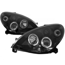 Μπροστινά Φανάρια Set Για Citroen Xsara 00-05 Angel Eyes & Led Μαύρα H1/H1/H3 Manual Sonar