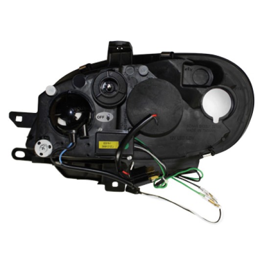 Μπροστινά Φανάρια Set Για Citroen Saxo 00-04 DRL Μαύρα H1/H1 Sonar